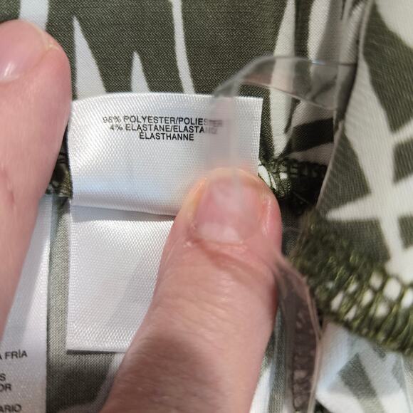 Kasper Leaf Print Pull-on Wide Ankle Pants Everyday Knit Size M Casual - Picture 5 of 7